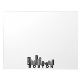 Boston Skyline Silhouette  Notizblock