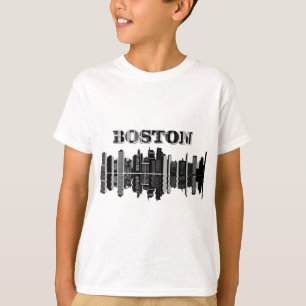 Boston Skyline Typografie T-Shirt