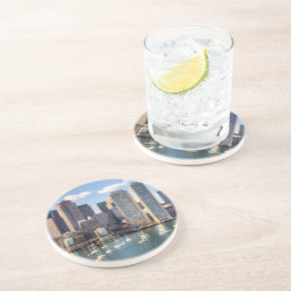 Boston-Skyline von der Ufergegend Getränkeuntersetzer