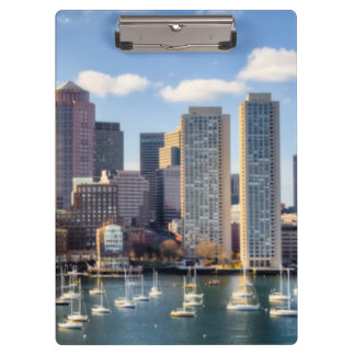 Boston-Skyline von der Ufergegend Klemmbrett