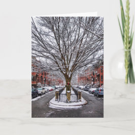 Boston South end Winter Grußkarte Karte