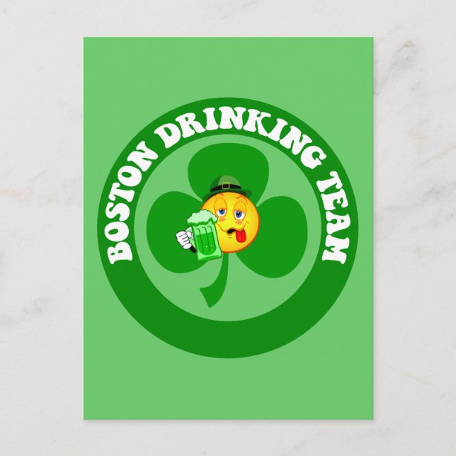 Boston St Patrick's Day Postkarte (Vorderseite)