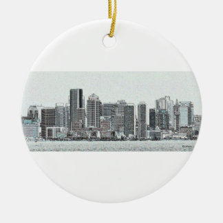 Boston-Stadtbild spartanisches Neu-England Keramik Ornament