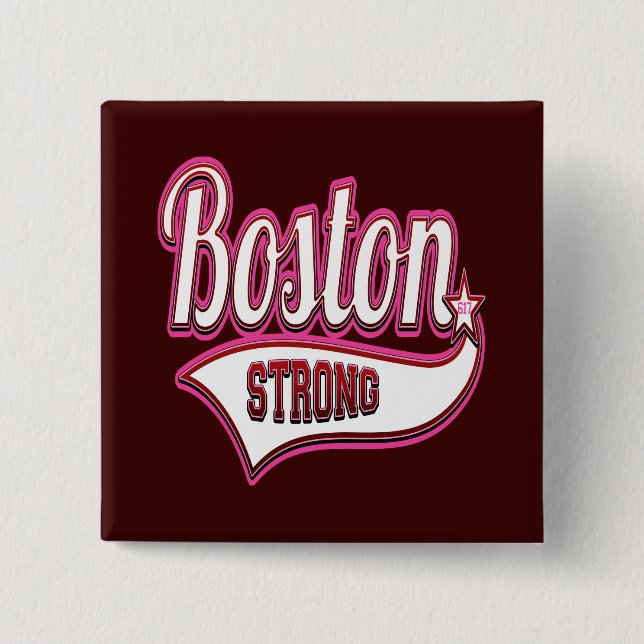 Boston stark im Rosa Button (Vorderseite)