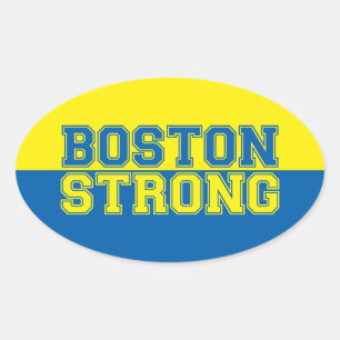 Boston stark ovaler aufkleber