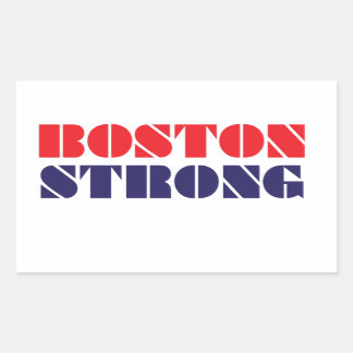 Boston stark rechteckiger aufkleber