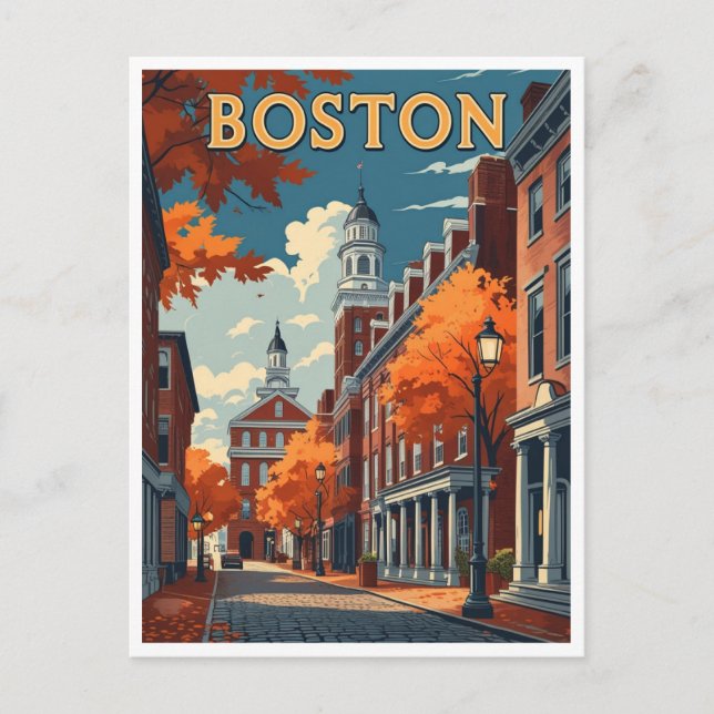 Boston Street Postkarte (Vorderseite)