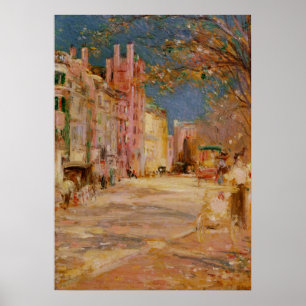 Boston Street Scene - Edward Mitchell Banister Poster