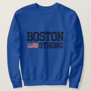 Boston Strong American Flag Embroidery Besticktes Sweatshirt
