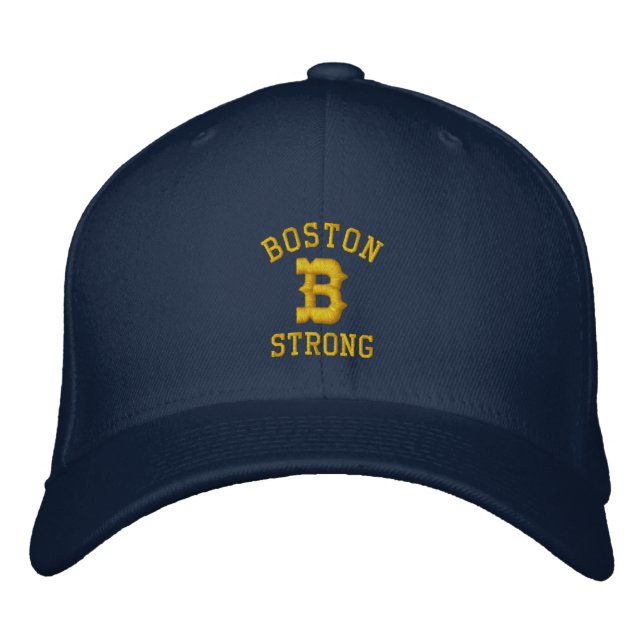 Boston Strong Bestickte Baseballkappe (Vorderseite)