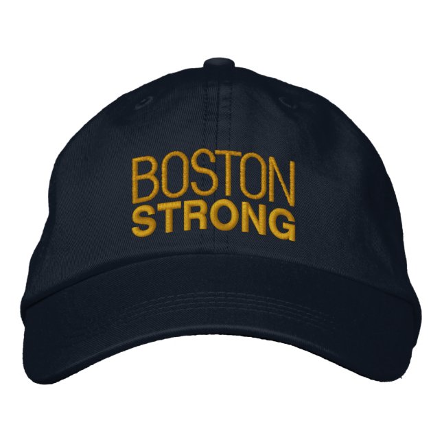 Boston Strong Embroidery Bestickte Baseballkappe (Vorderseite)