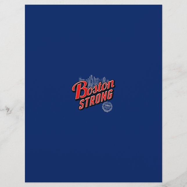 Boston Strong in Rot und Blau (Vorderseite)