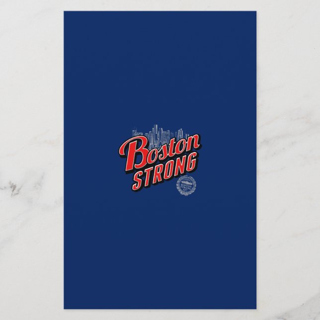 Boston Strong in Rot und Blau Briefpapier (Vorderseite)