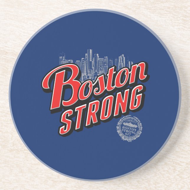 Boston Strong in Rot und Blau Getränkeuntersetzer (Vorne)