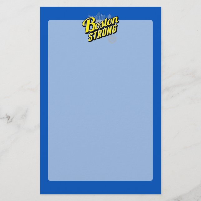 Boston Strong on a Blue Decor Briefpapier (Vorderseite)