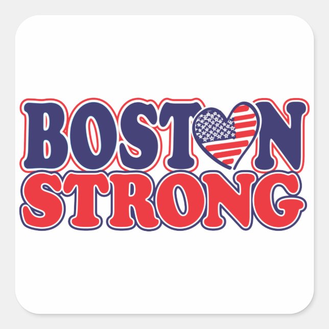 Boston Strong Quadratischer Aufkleber (Vorderseite)
