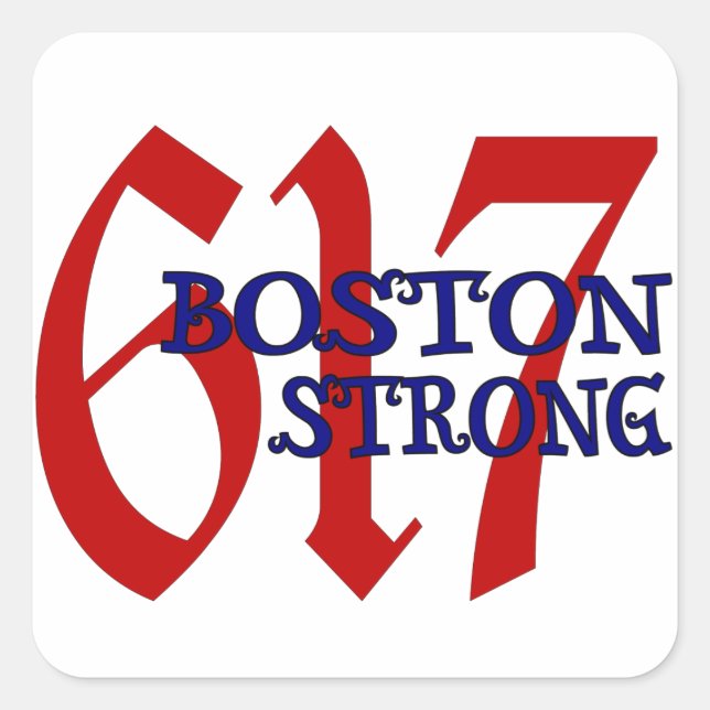 Boston Strong Quadratischer Aufkleber (Vorderseite)