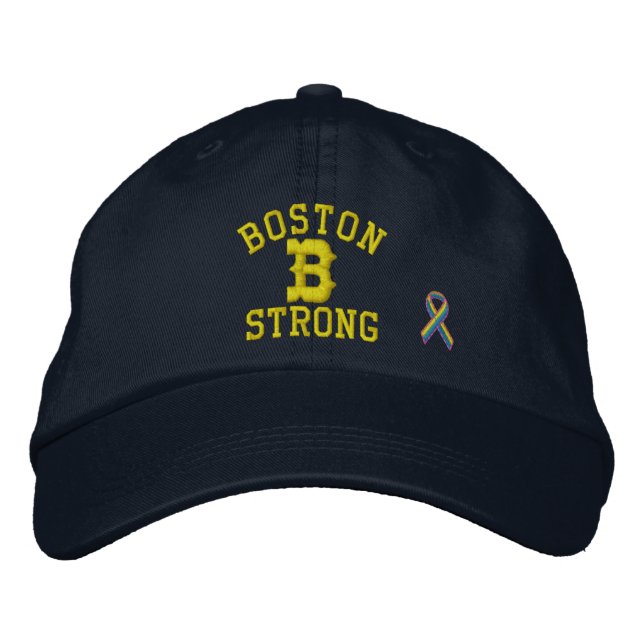 Boston Strong Ribbon Edition Bestickte Kappe (Vorderseite)