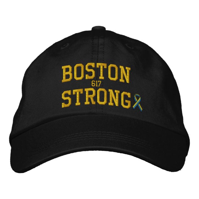 Boston Strong Ribbon Edition Bestickte Kappe (Vorderseite)