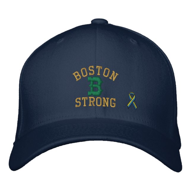 Boston Strong Ribbon Edition Bestickte Kappe (Vorderseite)