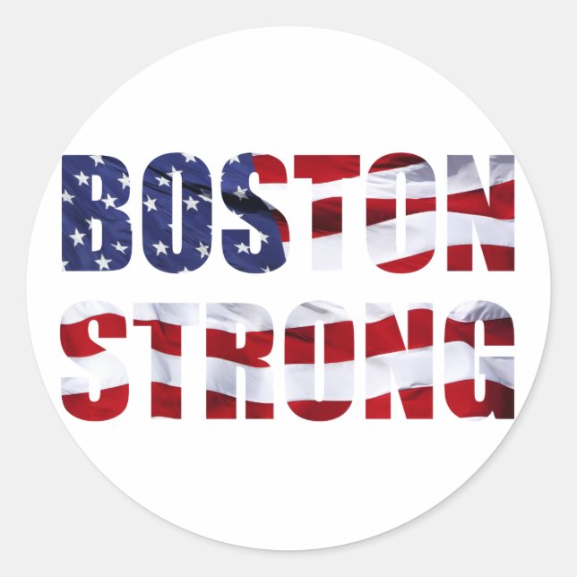 BOSTON STRONG RUNDER AUFKLEBER (Vorderseite)