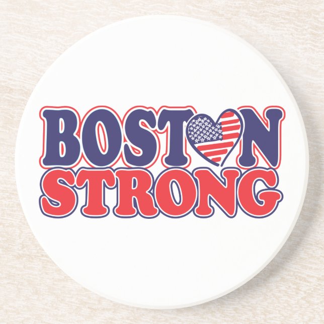 Boston Strong Sandstein Untersetzer (Vorne)