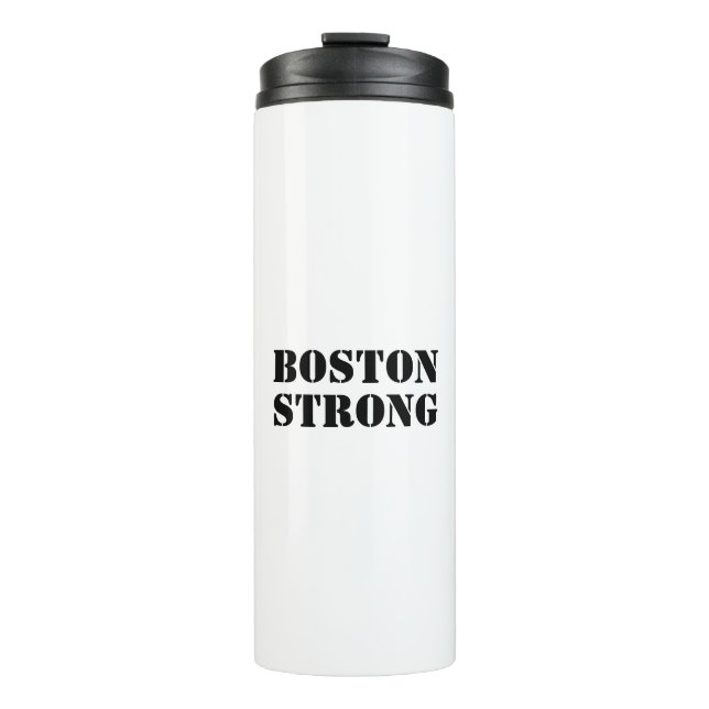 "Boston Strong" schwarz Thermosbecher (Vorderseite)