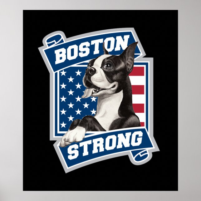 BOSTON STRONG TERRIER WAPPEN POSTER (Vorne)
