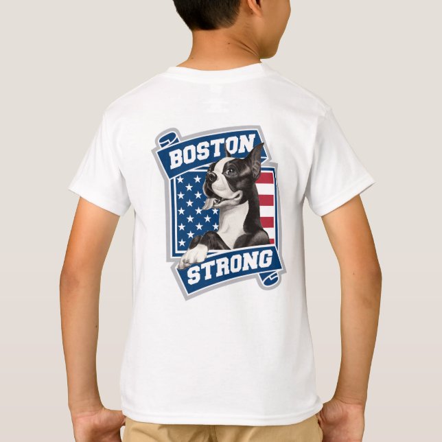 BOSTON STRONG TERRIER WAPPEN T-Shirt (Rückseite)