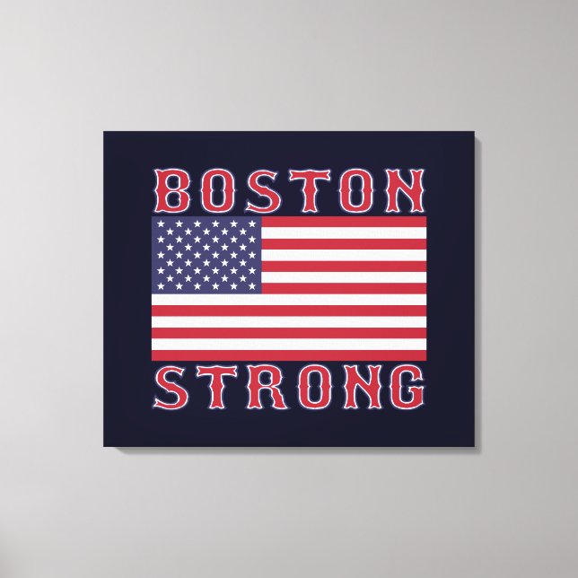 BOSTON STRONG US Stretched Canvas Print Leinwanddruck (Vorderseite)