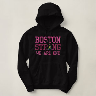 Boston Strong WE are ONE Ribbon Edition Bestickter Hoodie