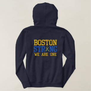 Boston Strong WE are ONE Ribbon Edition Bestickter Hoodie
