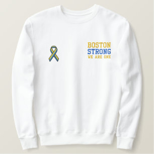 Boston Strong WE are ONE Ribbon Edition Besticktes Sweatshirt
