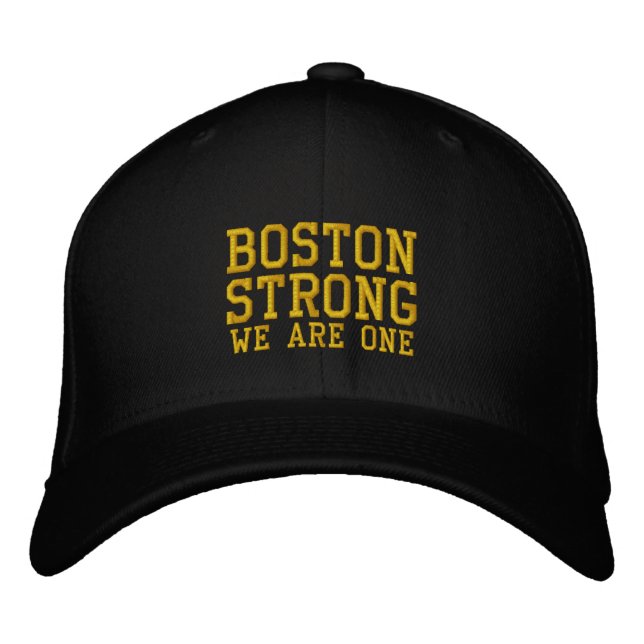 Boston Strong We are one Stickkasten Bestickte Kappe (Vorderseite)
