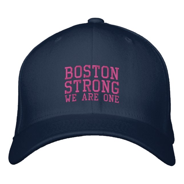 Boston Strong We are one Stickkasten Bestickte Kappe (Vorderseite)