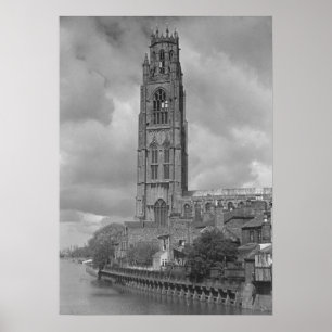 Boston-Stumpf und Fluss Welland, Lincolnshire Poster