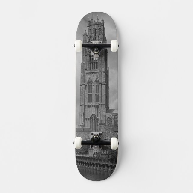 Boston-Stumpf und Fluss Welland, Lincolnshire Skateboard (Vorderseite)