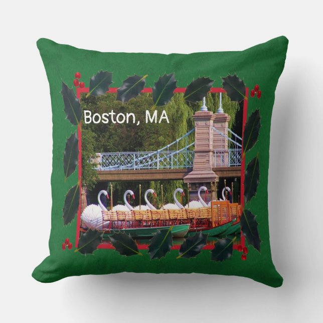 Boston Swan Boats - Gute Ferien Kissen (Vorderseite)