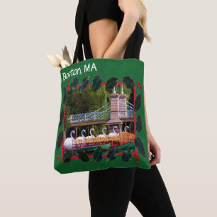 Boston Swan Boats Happy Holidays Tasche
