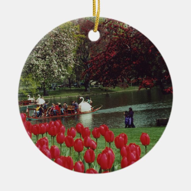 Boston Swan Boats Ornament (Vorne)
