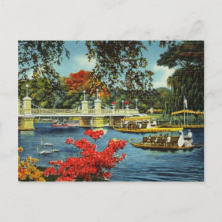 Boston Swan Boats Postkarte