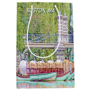 Boston Swan Boats Stift und Tinte Mittlere Geschenktüte