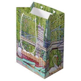 Boston Swan Boats Stift und Tinte Mittlere Geschenktüte