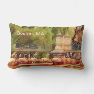 Boston Swan Boats Summer Filter Lendenkissen