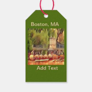 Boston Swan Boote im Sommer Geschenkanhänger