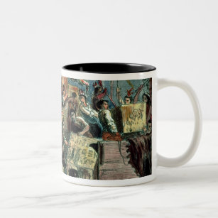 Boston-Tee-Party, am 16. Dezember 1773 Zweifarbige Tasse