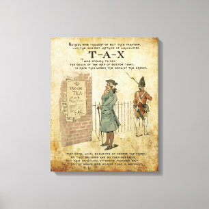 Boston Tee Party Patriotic Ode verpackte Leinwand