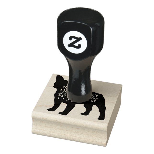 Boston Terrier Address Briefmarke Gummistempel (Stempel)