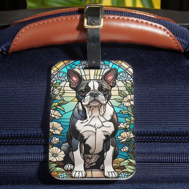 Boston Terrier Air Freshener Gepäckanhänger (Vorderseite Insitu 2)