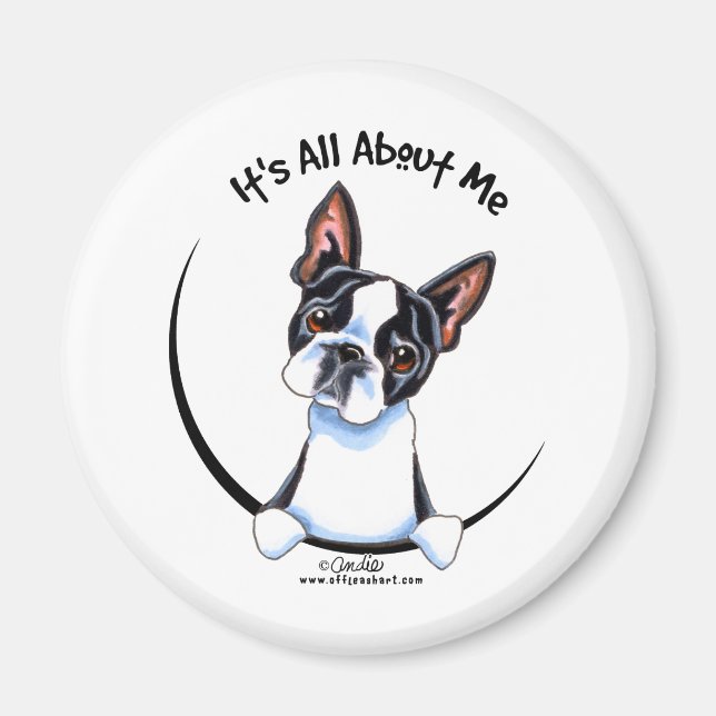 Boston Terrier alles über mich Magnet (Vorne)